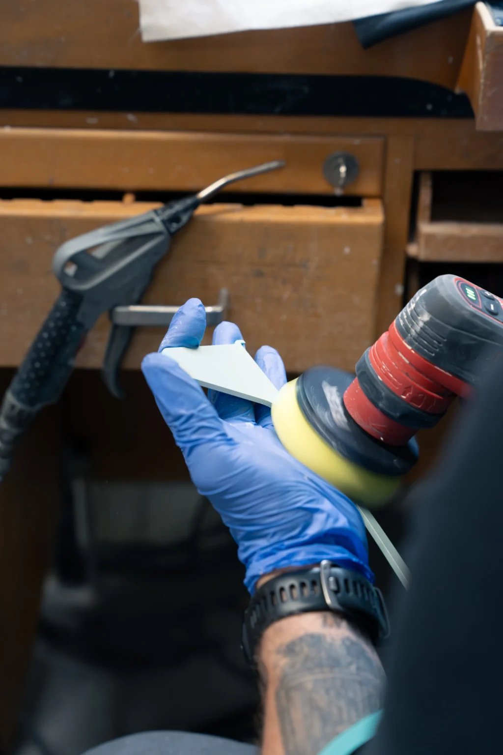 Watchmaker working on Part